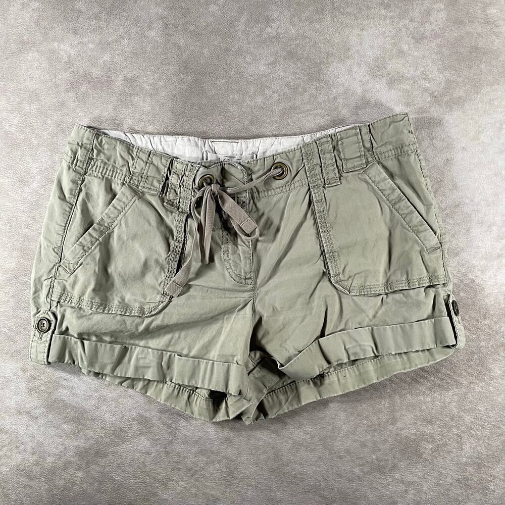 Women’s Loft Mini Shorts Cargo Streetwear Style Tan Waist 31” Dress Casual